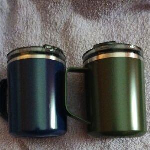 Blue and Green Insulated Mugs